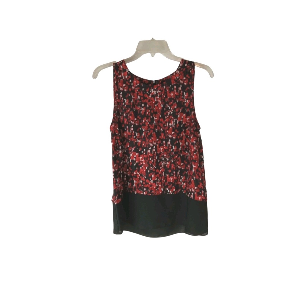 Forever 21 Women's Black Red Sleeveless Top with Scoop Neck size M
